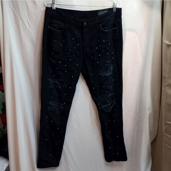 SIWY Denim Giavanna Studded Girlfriend Straight Leg Jeans Size 28(6) - Picture 4 of 16